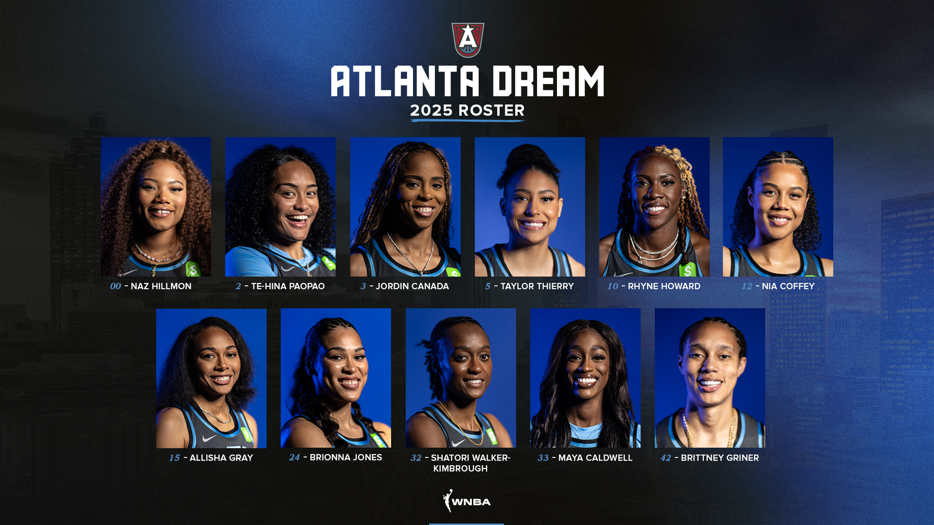 Atlanta Dream Announce 2025 Regular Season Roster